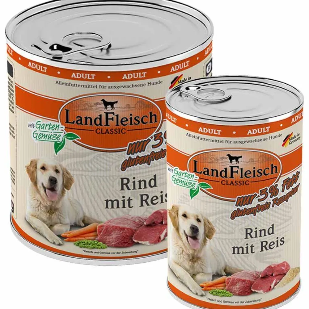 Landfleisch>Futterfreund Landfleisch pur Rind mit Reis (Extra mager)