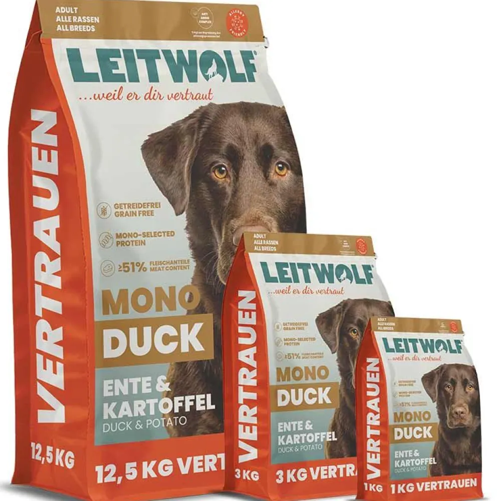 Leitwolf>Futterfreund Leitwolf Mono Duck Adult Ente + Kartoffel