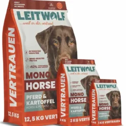 Leitwolf>Futterfreund Leitwolf Mono Horse Adult Pferd + Kartoffel