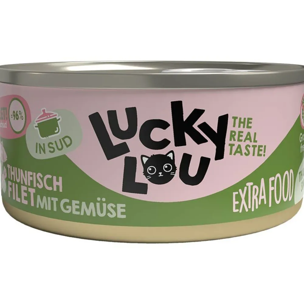 Lucky Lou>Futterfreund Lucky Lou Extrafood Thunfisch mit Gemüse in Sud 70g