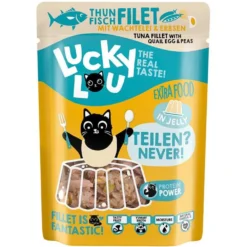 Lucky Lou>Futterfreund Lucky Lou Extrafood Thunfischfilet + Wachtelei in Jelly