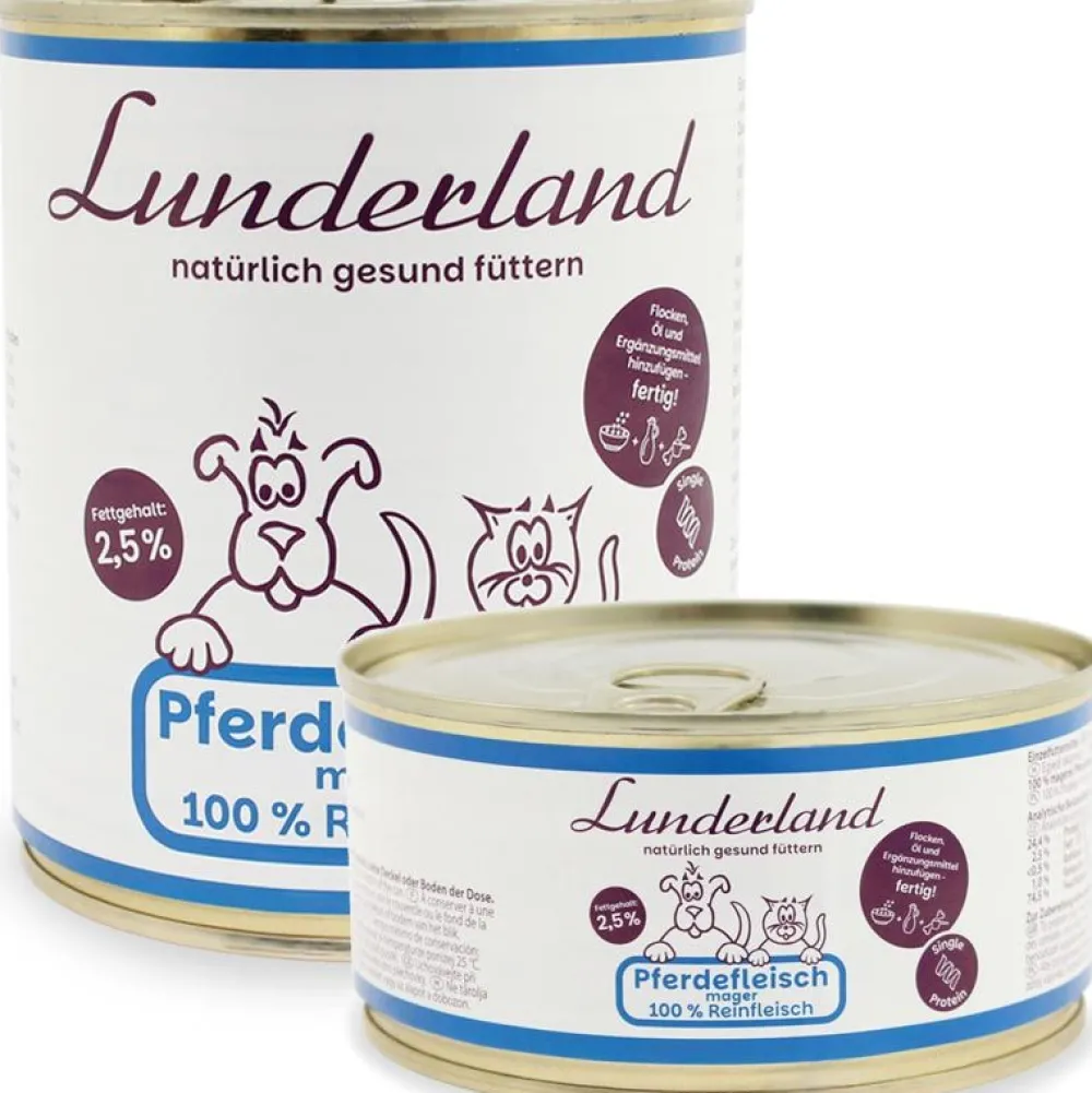 Lunderland|Lunderland>Futterfreund Lunderland Reinfleisch-Dose Pferdefleisch mager