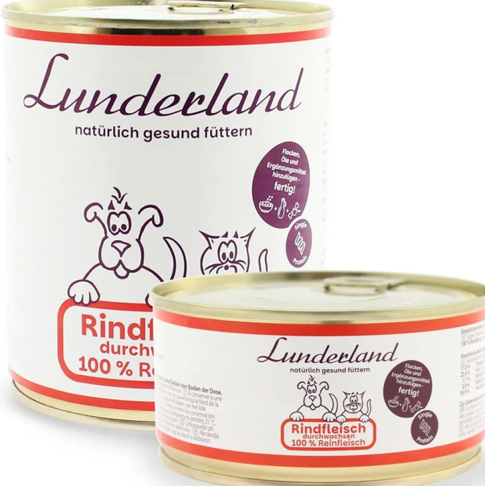 Lunderland|Lunderland>Futterfreund Lunderland Reinfleisch-Dose Rindfleisch durchwachsen