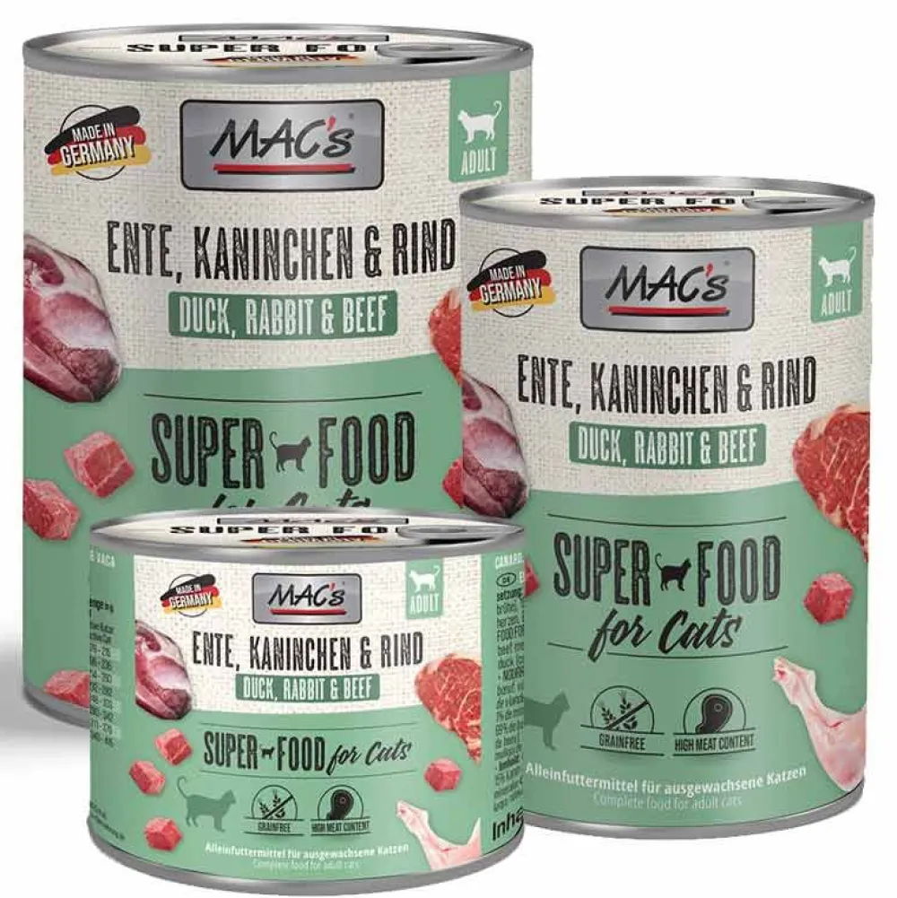 Macs>Futterfreund Macs Cat Dose Ente + Kaninchen + Rind