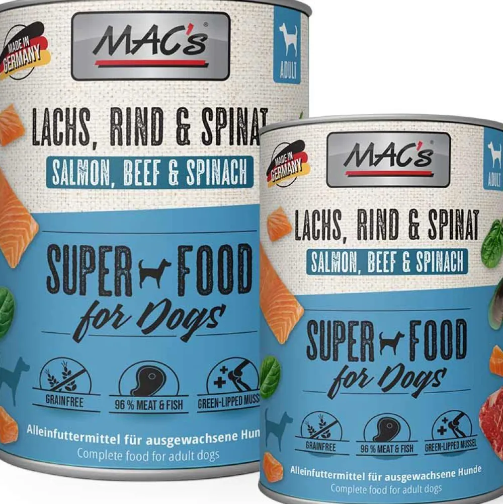 Macs>Futterfreund Macs Dog Lachs, Rind und Spinat