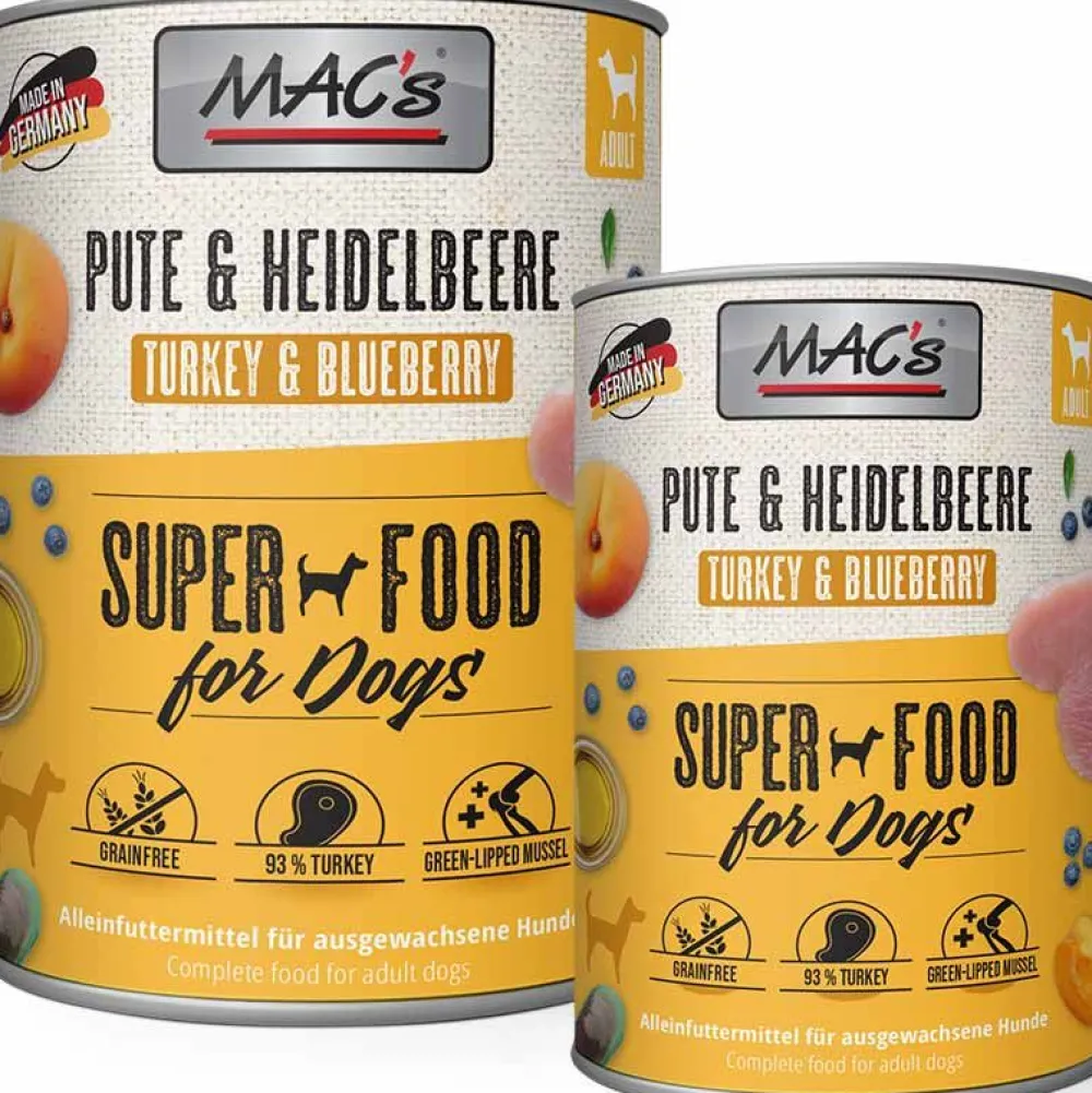 Macs>Futterfreund Macs Dog Pute und Heidelbeeren