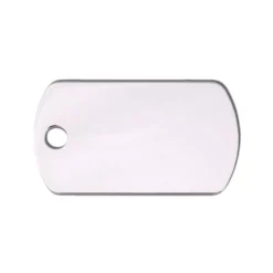 Adressanhänger|Adressanhänger Gravur>Futterfreund Military Klein Chrom Horizontal