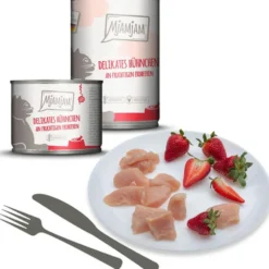 Mjamjam>Futterfreund MjAMjAM delikates Hühnchen an fruchtigen Erdbeeren