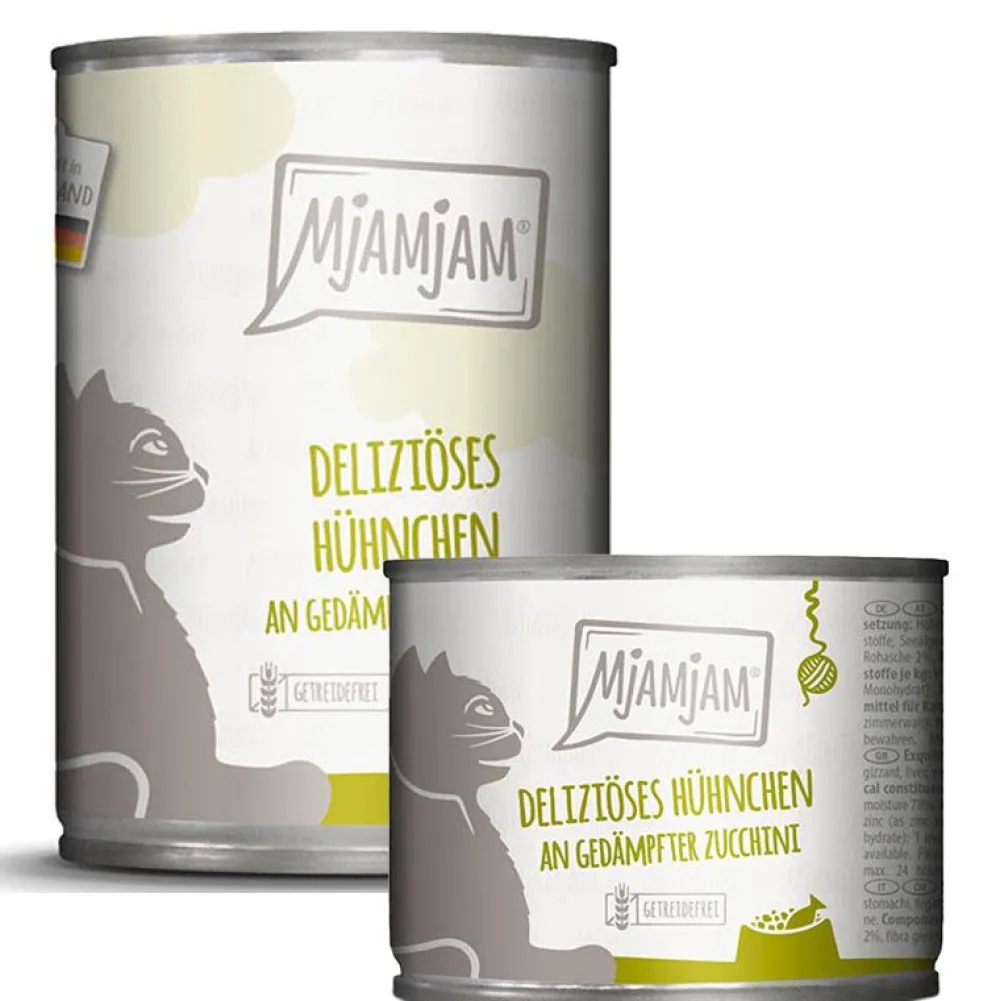 Mjamjam>Futterfreund MjAMjAM deliziöses Hühnchen an gedämpfter Zucchini