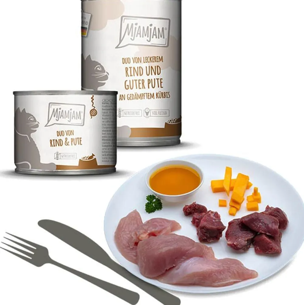 Mjamjam>Futterfreund MjAMjAM DUO von leckerem Rind + guter Pute an Kürbis