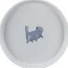Katzennäpfe>Futterfreund Napf, flach und breit, Katze, Keramik, 0,6 l / 23 cm, grau