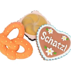 Spielzeug>Futterfreund Oktoberfest Leberkassemmel, Brezn, Schatz, Latex, 12-16cm