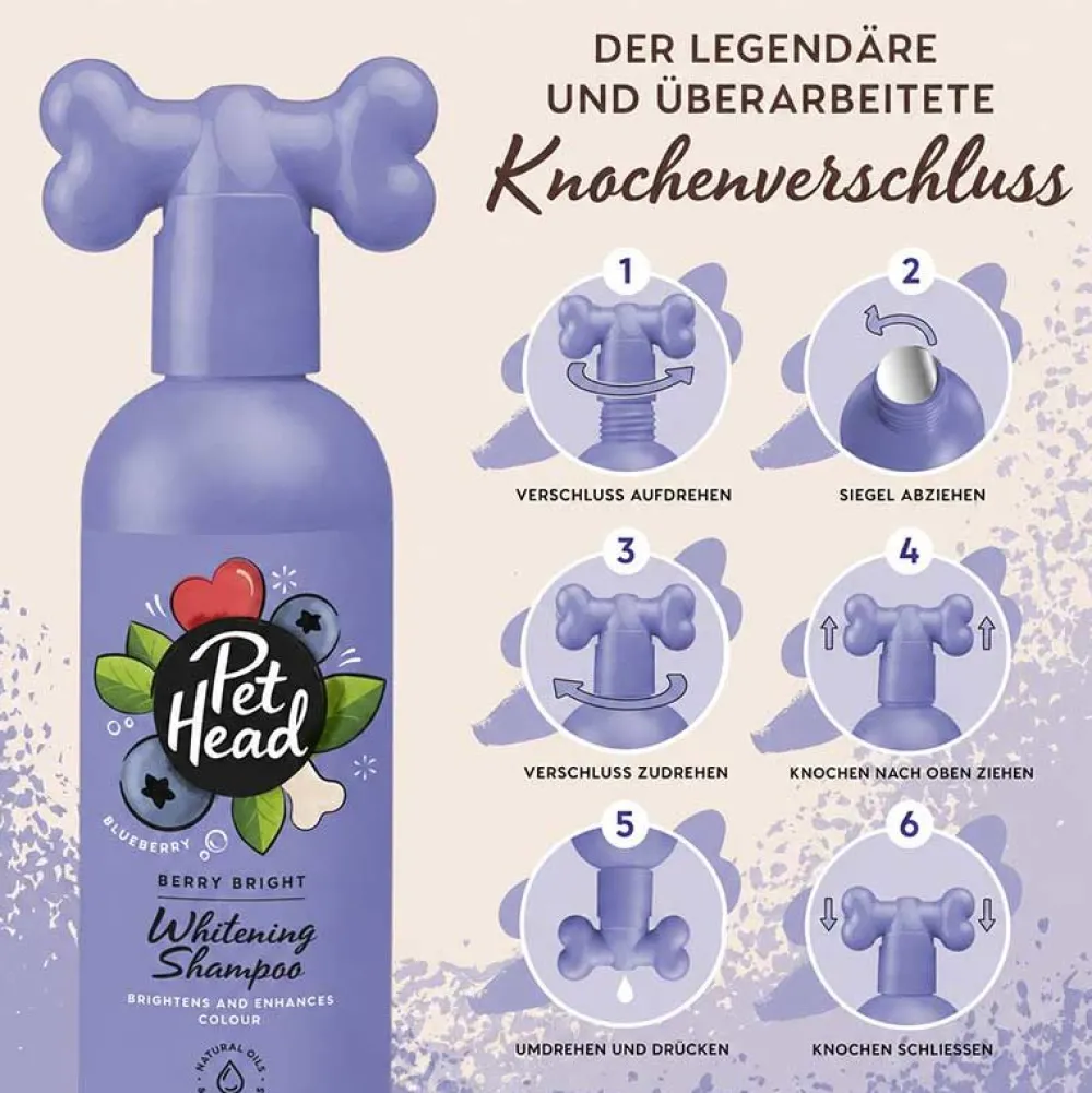 Shampoos>Futterfreund Pet Head Berry Bright, Whitening Shampoo, 300ml