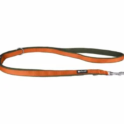 Halsbänder, Leinen & Geschirre>Futterfreund Petlando Magnetech verstellbare Führleine, olive/orange