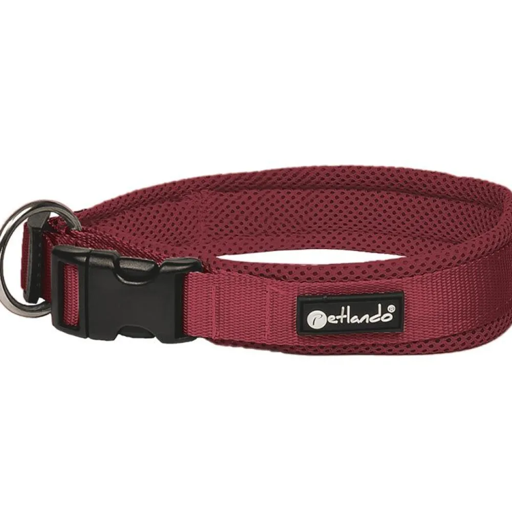 Halsbänder, Leinen & Geschirre>Futterfreund Petlando Mesh Halsband, bordeaux