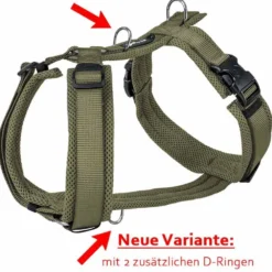 Halsbänder, Leinen & Geschirre>Futterfreund Petlando Mesh Y-Comfort Geschirr, olive