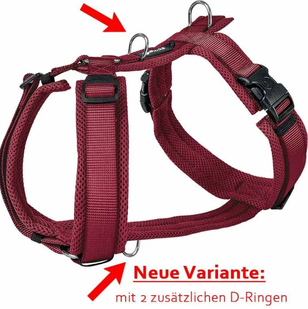 Halsbänder, Leinen & Geschirre>Futterfreund Petlando Mesh Y-Comfort Geschirr, bordeaux