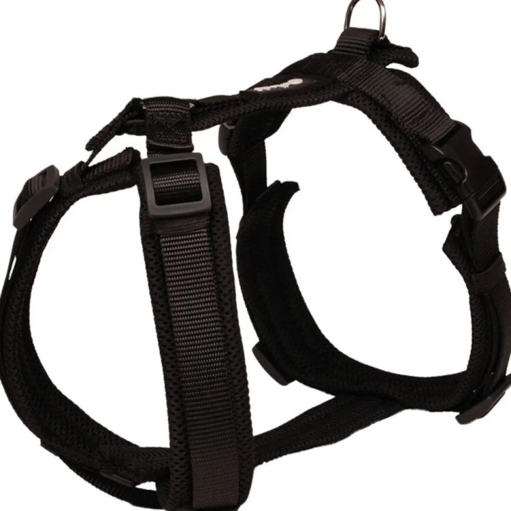 Halsbänder, Leinen & Geschirre>Futterfreund Petlando Mesh Y-Comfort Geschirr, schwarz