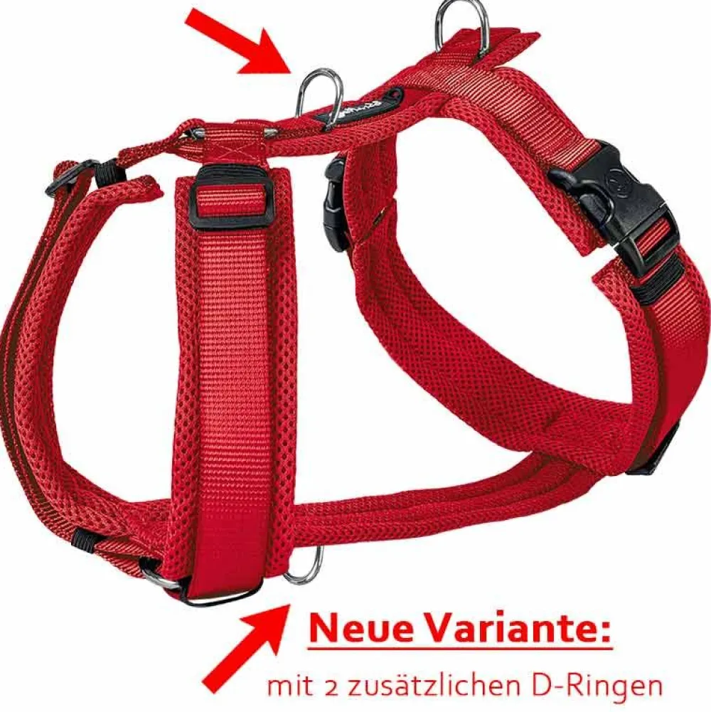 Halsbänder, Leinen & Geschirre>Futterfreund Petlando Mesh Y-Comfort Geschirr, red