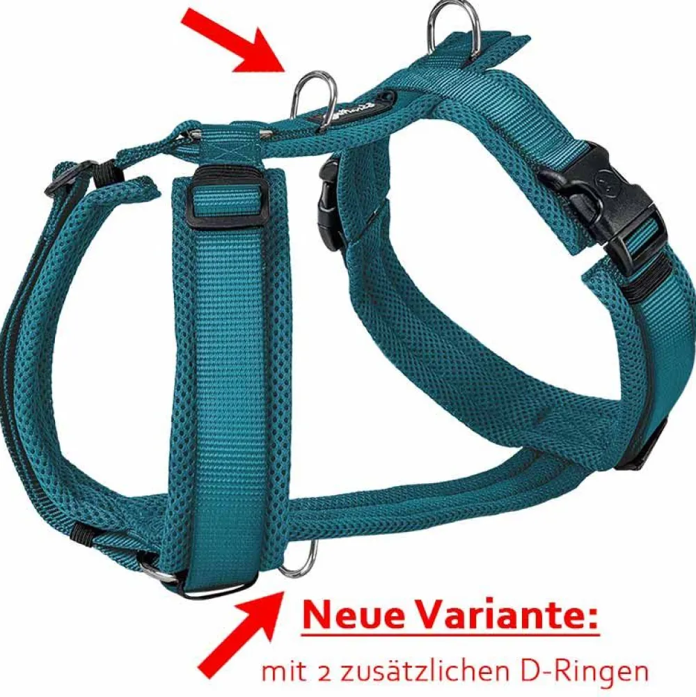 Halsbänder, Leinen & Geschirre>Futterfreund Petlando Mesh Y-Comfort Geschirr, petrol