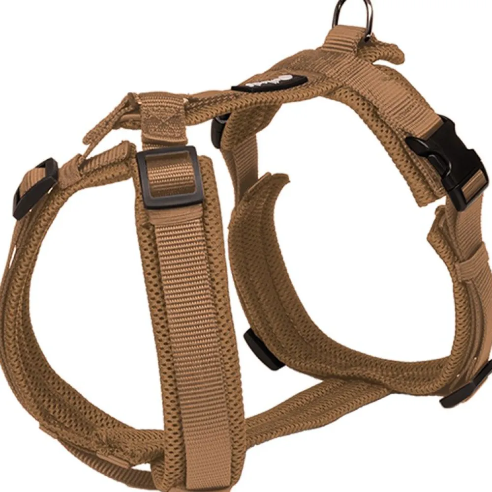 Halsbänder, Leinen & Geschirre>Futterfreund Petlando Mesh Y-Comfort Geschirr, cognac