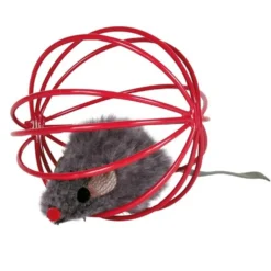 Katzenspielzeug>Futterfreund Plüschmäuse im Gitterball 6 cm