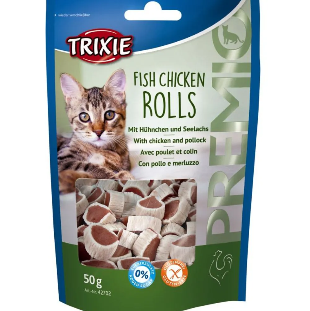 Trixie>Futterfreund Premio Rolls, Hühnchen/Seelachs, 50g