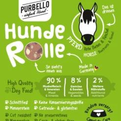 Purbello>Futterfreund Purbello HundeRolle Pferd mit Roter Beete und Fenchel