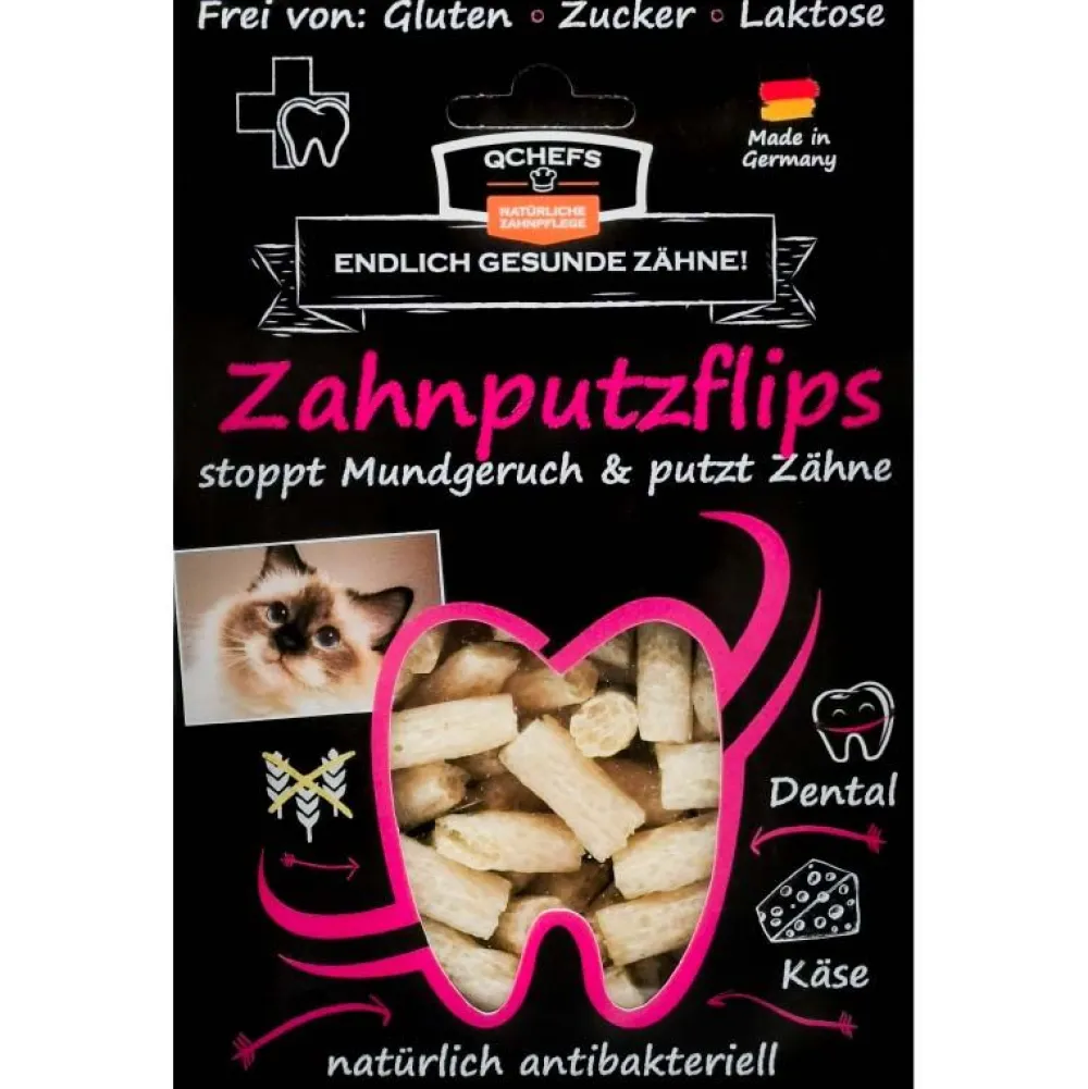 Qchefs|Zahnpflege>Futterfreund QCHEFS Zahnputzflips Katze, 40g