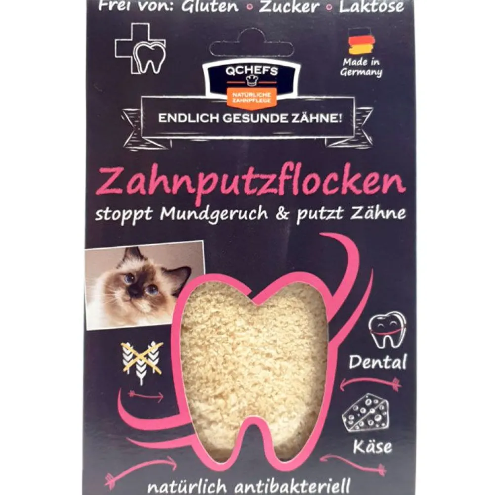 Katzenpflege & Hygiene|Qchefs>Futterfreund QCHEFS Zahnputzflocken Katze, 80g
