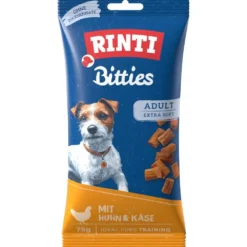 Rinti|Rinti>Futterfreund Rinti Snack Bitties Adult Huhn + Käse 75g