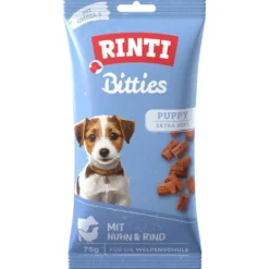 Rinti|Rinti>Futterfreund Rinti Snack Bitties Puppy Huhn & Rind 75g
