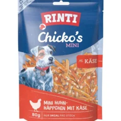 Rinti|Rinti>Futterfreund Rinti Snack Chickos MINI Huhn-Häppchen mit Käse 80g
