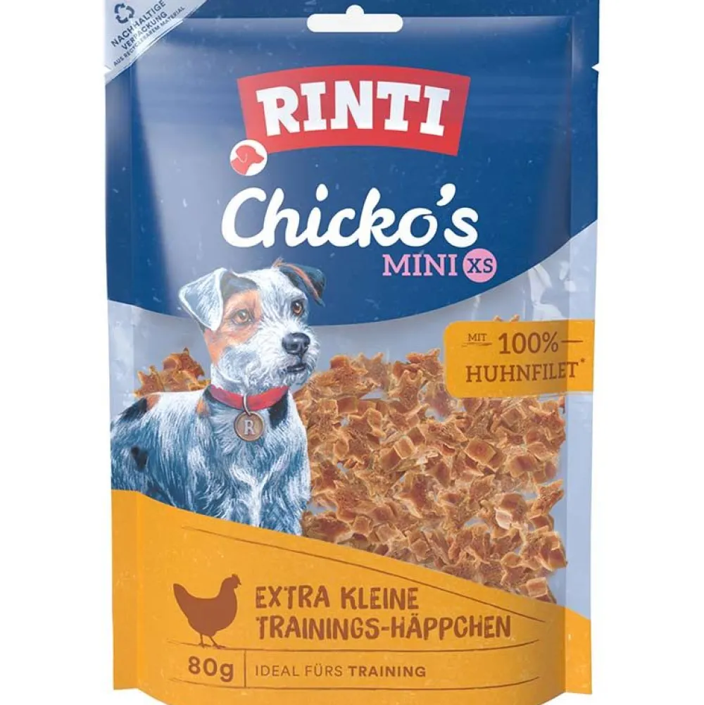 Rinti|Rinti>Futterfreund Rinti Snack Chickos MINI XS Huhn-Häppchen 80g