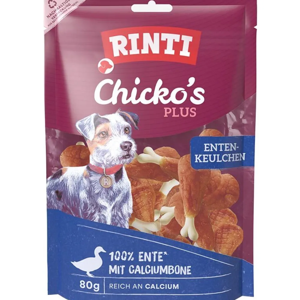 Rinti|Rinti>Futterfreund Rinti Snack Chickos PLUS Entenkeulchen 80g