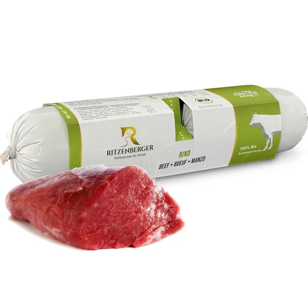 Ritzenberger>Futterfreund Ritzenberger Bio-Rind mit Buchweizen Duo-Rolls 2x400g