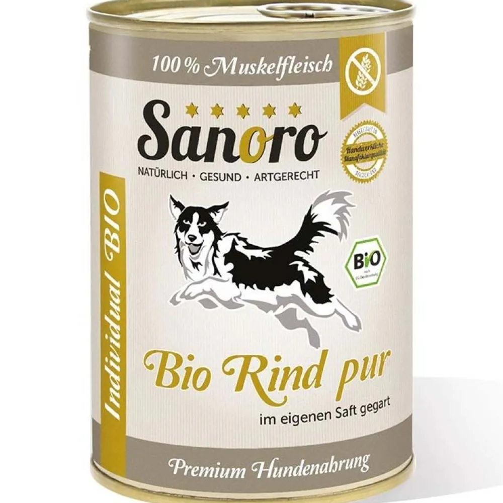 Sanoro>Futterfreund Sanoro Pures Muskelfleisch Bio-Rind pur 400g