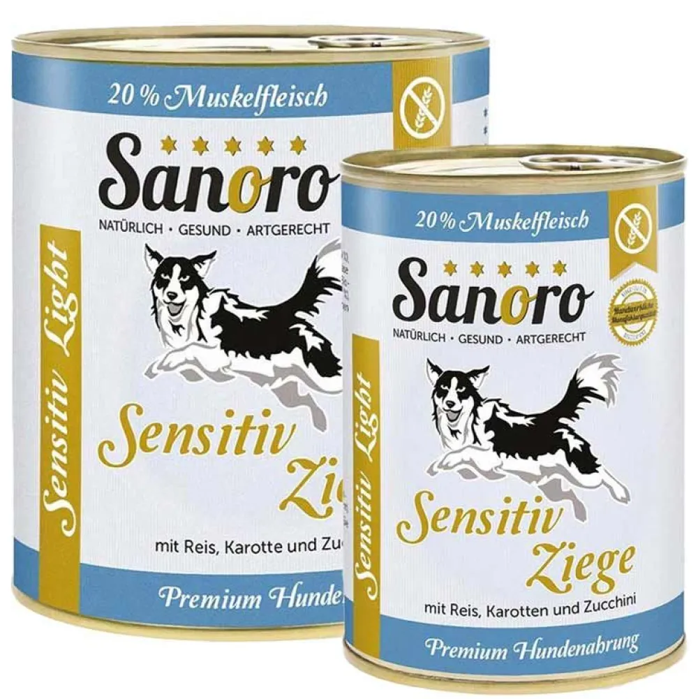 Sanoro>Futterfreund Sanoro Sensitiv Light Ziege mit Bio-Reis und Bio-Karotten