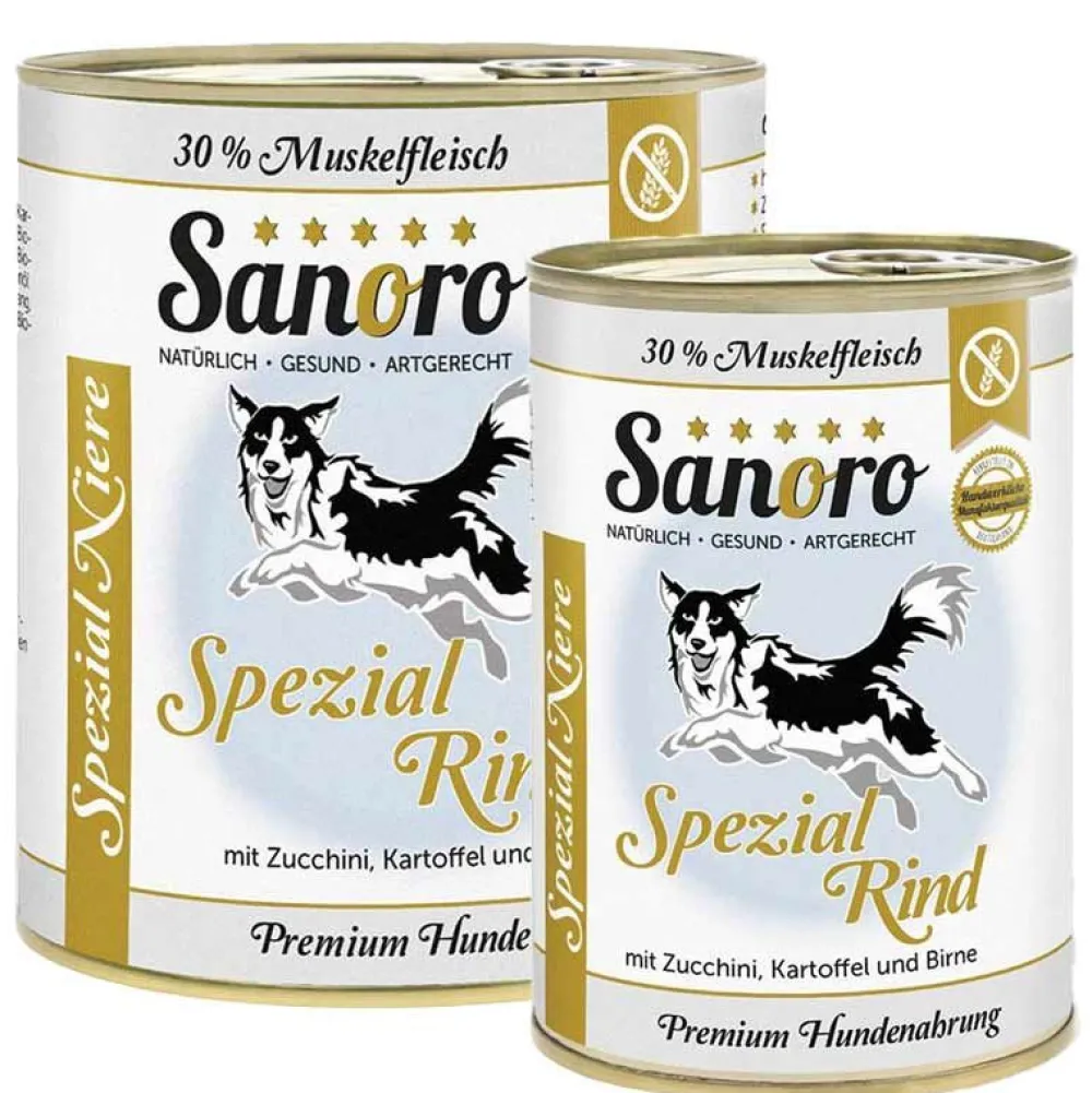 Sanoro>Futterfreund Sanoro Spezial Niere Bio-Rind mit Zucchini+Kartoffel+Birne