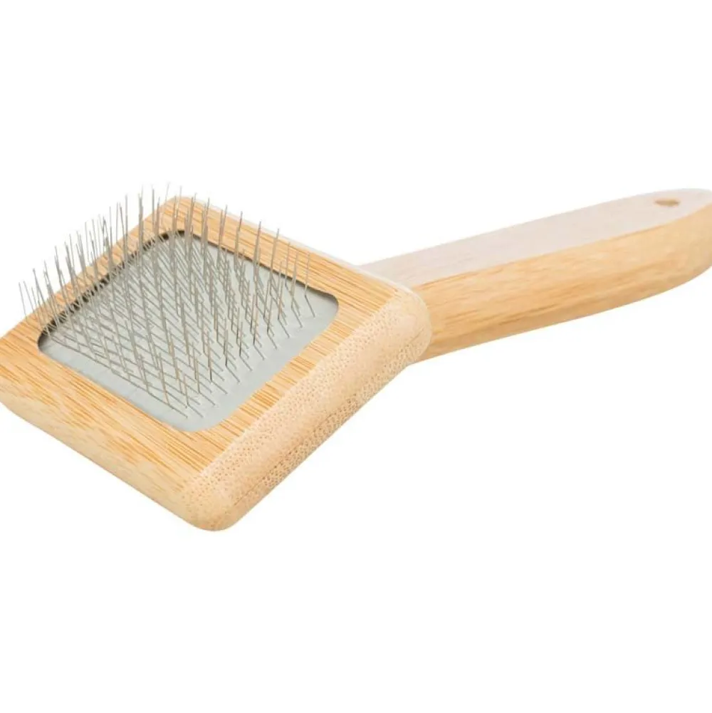 Bürsten & Kämme|Katzenpflege & Hygiene>Futterfreund Softbürste, Bambus/Metall, 7x16cm