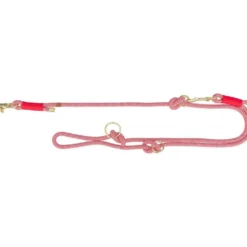 Halsbänder, Leinen & Geschirre>Futterfreund Soft Rope V-Leine, S-XL: 2,00 m/10 mm rot/creme