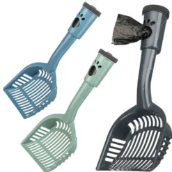 Katzentoiletten|Katzenstreu>Futterfreund Streulöffel mit Kotbeutel, M: 38 cm