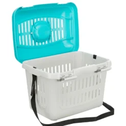 Katzen Sicherheit & Transport>Futterfreund Transportbox Midi-Capri, 44x33x32 cm hellgrau/blau