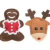 Weihnachten|Katzenspielzeug>Futterfreund Xmas Katzenspielzeug Elch und Lebkuchenmann, 8cm