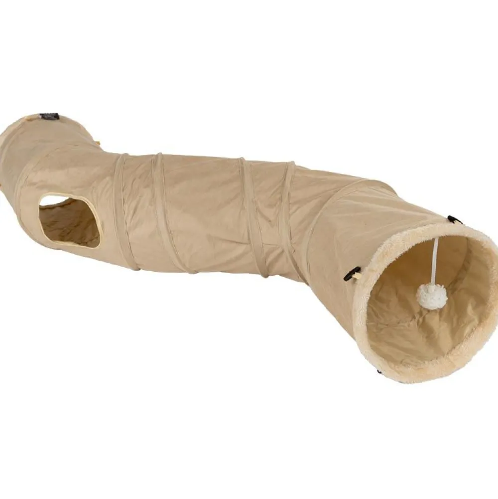 Katzen Schlafplatz|Katzenspielzeug>Futterfreund ZOOPREME Katzentunnel Twist 124 cm, beige